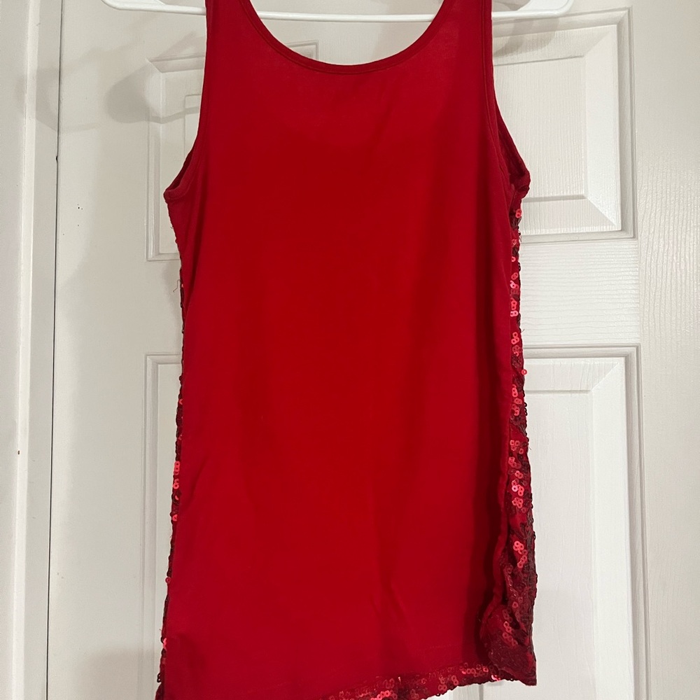 Red sequin tank top from Old Navy size m
